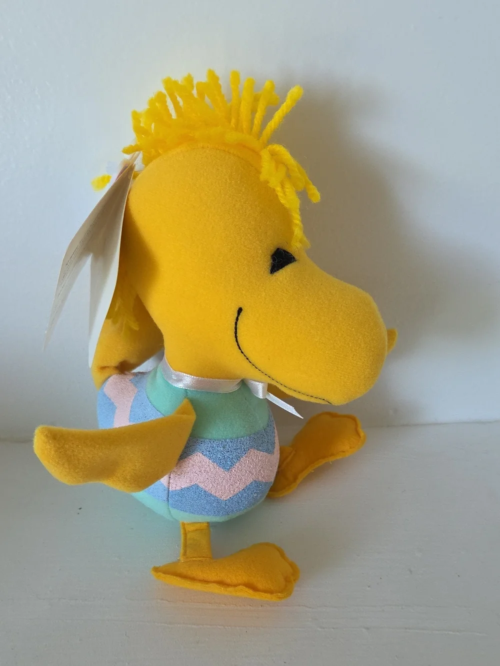 Vintage Peanuts Snoopy & Woodstock Plush Pair - Pastel Easter Outfits